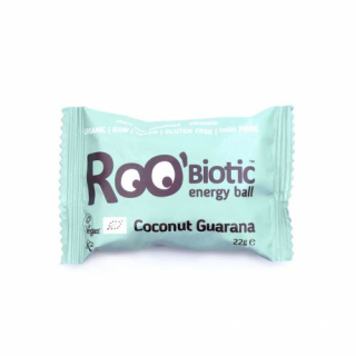 ROObiotic energy ball cu cocos si guarana bio 22g Roobar