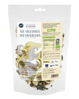 Alge marine cu ciuperci shiitake raw bio 100g, Algamar