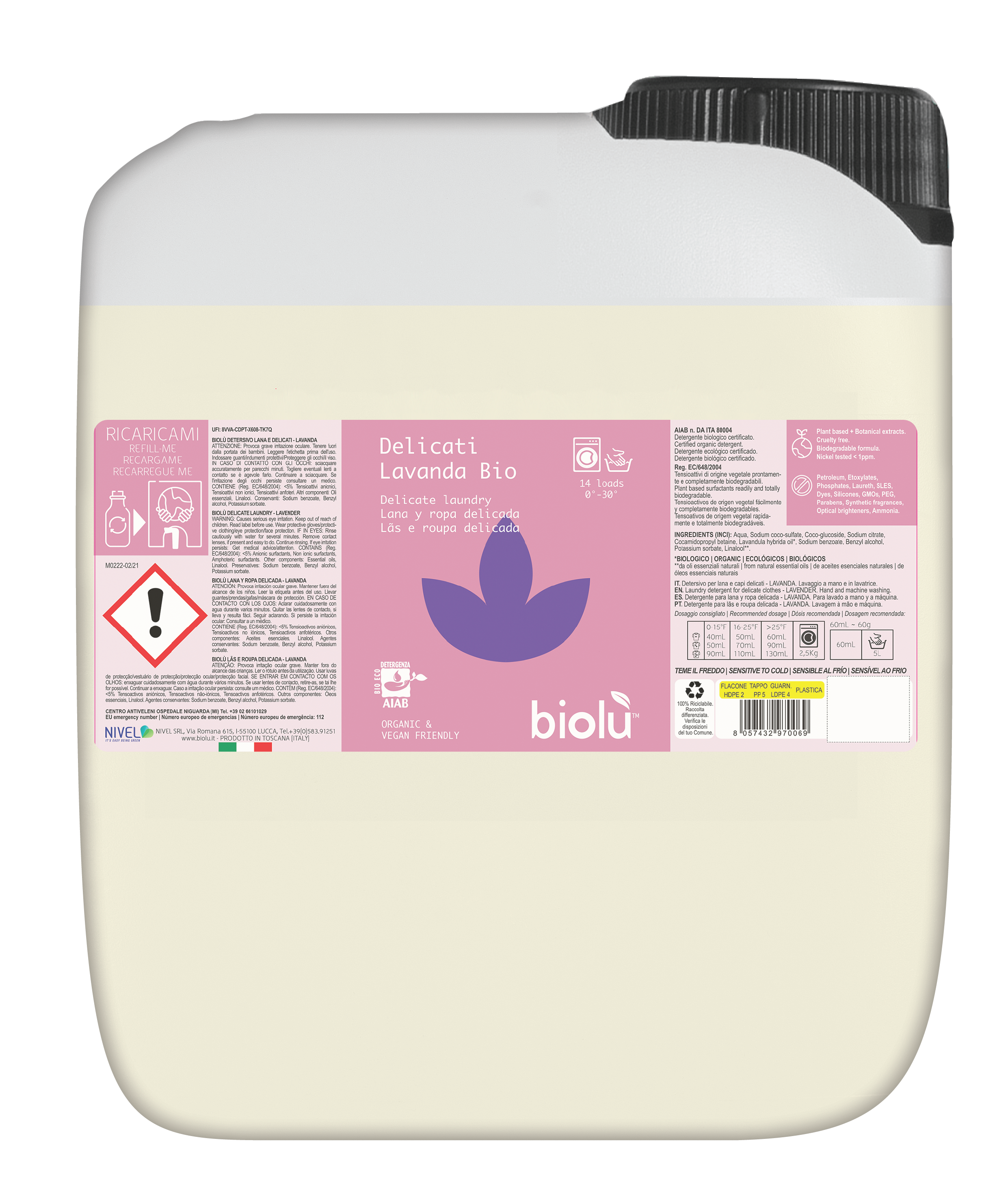 Biolu-Detergent ecologic lichid pentru rufe delicate 5L