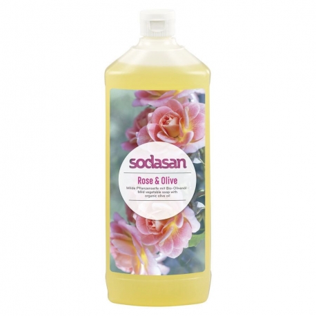 Sapun lichid/gel de dus ecologic Trandafiri - Masline 1L Sodasan