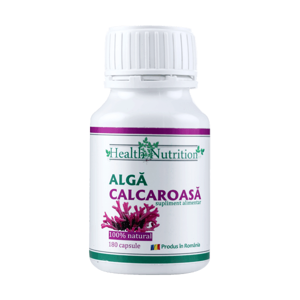 ALGA CALCAROASA 100% naturala, 180 capsule, Health Nutrition