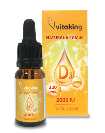 Picaturi de Vitamina D3 - 2000UI - 10ml (320 picaturi), Vitaking