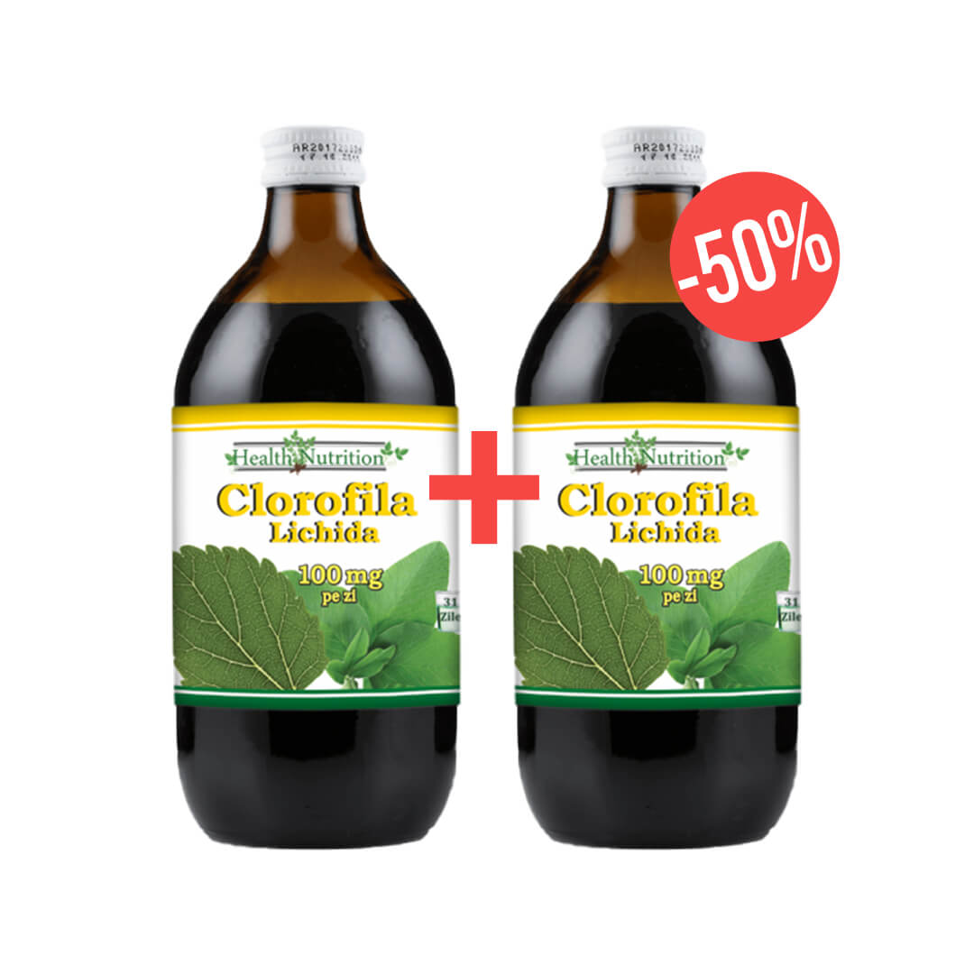 Clorofila lichida (suc) 100% naturala, 500 ml, Health Nutrition