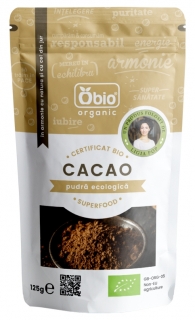 Cacao pudra raw bio 125g, Obio