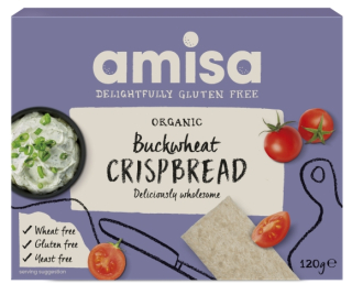 Crispbread (painici) din hrisca integrala fara gluten bio 120g, Amisa