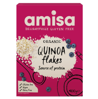 Fulgi de quinoa fara gluten bio 400g, Amisa