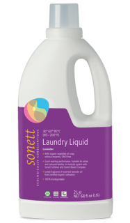 Detergent ecologic lichid pentru rufe albe si colorate cu lavanda, 2L, Sonett