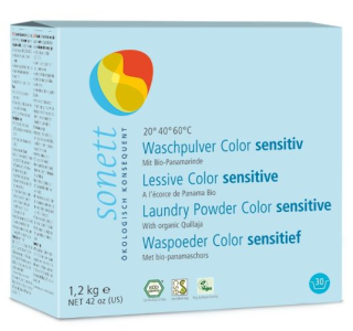 Detergent ecologic praf pentru rufe colorate neutru Sensitive 1.2 kg Sonett