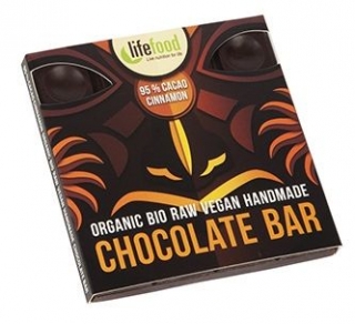 Ciocolata cu 95% cacao si scortisoara raw bio 35g