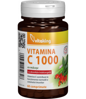 Vitamina C 1000 mg cu absorbtie lenta - 60 comprimate, Vitaking