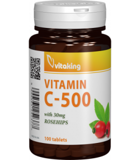Vitamina C 500 mg cu macese - 100 comprimate, Vitaking