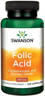 Acid folic 800mcg - 250 capsule, Swanson
