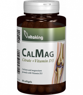 Citrat de Calciu-Magneziu cu vitamina D - 90 capsule gelatinoase, Vitaking