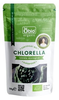Chlorella tablete bio 125g (250 tablete), Obio