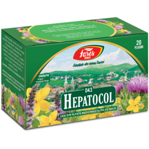 Hepatocol (hepatic), D43, ceai la plic, Fares