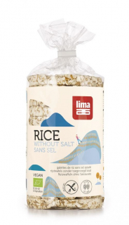Rondele de orez expandat fara sare bio 100g, Lima