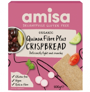 Crispbread (painici) cu quinoa Fibre Plus fara gluten bio 100g, Amisa