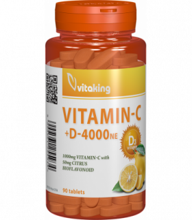 Vitamina C + D cu bioflavonoide - 90 comprimate, Vitaking