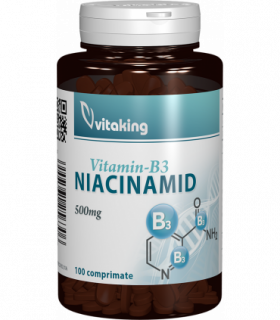 Vitamina B3 (niacinamida) 500mg - 100 comprimate, Vitaking