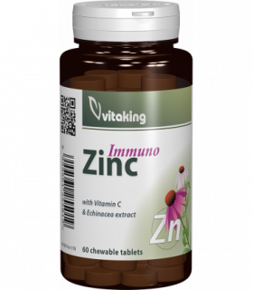 Immuno Zinc masticabil cu Echinacea - 60 comprimate masticabile, Vitaking