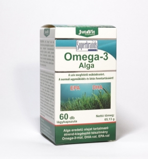 JutaVit Omega-3 Alge, DHA, EPA, 60 tb, JutaVit