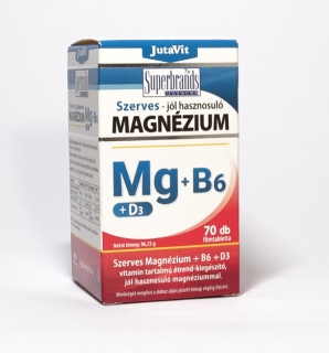 MAGNEZIU organic – usor absorbabil Mg + B6+D3, 70 tb, JutaVit
