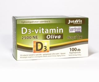 Vitamina D3 2500 UI, 100 tb, JutaVit