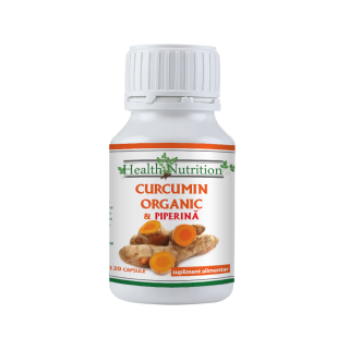 Curcumin Organic + Piperină, 120 capsule, Health Nutrition