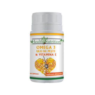 Omega 3 ulei de peste 500 mg + Vitamina E 5mg, 60 capsule moi, Health Nutrition