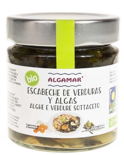 Escabeche de legume si alge marinate eco 190g, Algamar