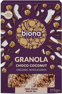 Granola cu ciocolata si cocos bio 375g Biona