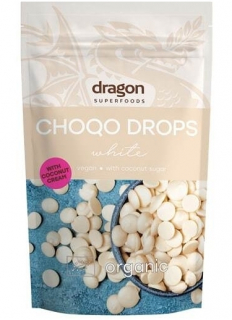 Choco drops White ciocolata alba bio 200g Dragon Superfoods