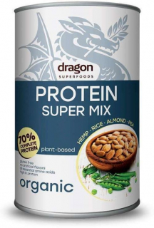 Shake proteic super mix bio 500g Dragon Superfoods 70% proteine