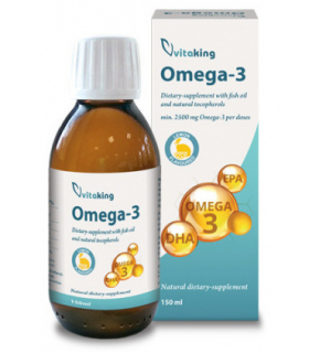 Omega 3 - ulei de peste cu gust de lamaie cu tocoferoli naturali 2500mg - 150 ml