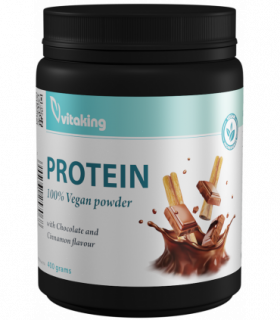Proteina vegetala cu gust de scortisoara si ciocolata - 400g, Vitaking
