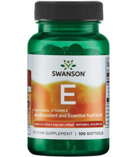 Vitamina E naturala 200 UI - 100 capsule gelatinoase, Swanson