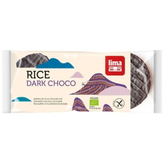 Rondele din orez expandat cu ciocolata neagra bio 100g, Lima