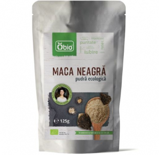 Maca neagra pudra raw bio 125g Obio