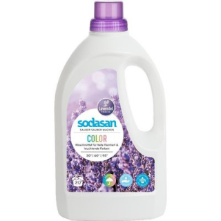 Detergent Bio Lichid Rufe Albe si Color Lavanda 1,5 L Sodasan