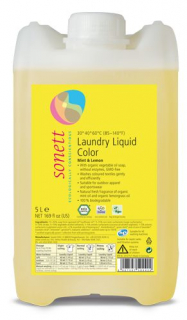 Detergent ecologic lichid pt. rufe colorate 5L Sonett - menta si lamaie-