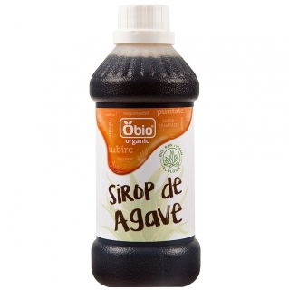 Sirop de agave brun (dark) raw bio 500ml, Obio