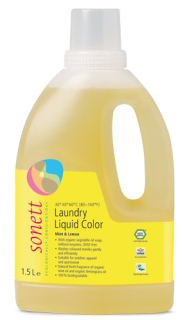 Detergent ecologic lichid pt. rufe colorate 1.5L Sonett - menta si lamaie-