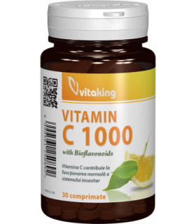Vitamina C 1000 mg cu bioflavonoide, acerola si macese - 30 comprimate, Vitaking
