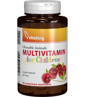 Multivitamina cu minerale pentru copii - 90 comprimate masticabile, Vitaking
