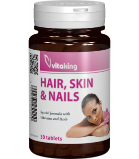 Supliment natural pentru par, piele si unghii - 30 comprimate, Vitaking